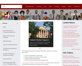 Maryland Department of Labor platform preview