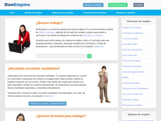 DonEmpleo platform preview DonEmpleo platform preview