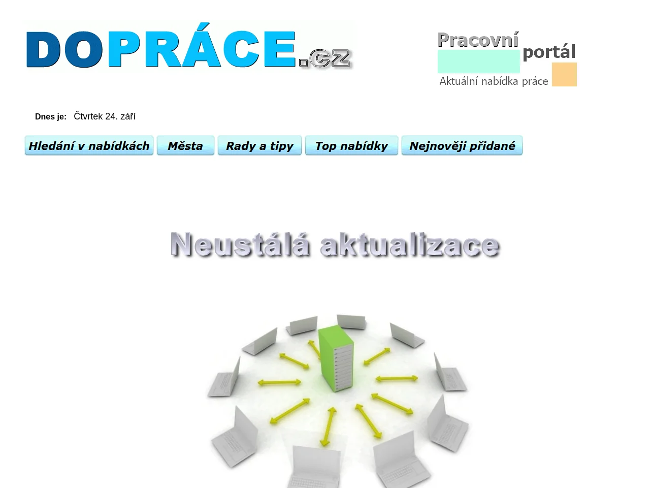 Do práce job board platform screenshot showing job search interface
