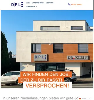 DPL Personaldienstleistung platform preview