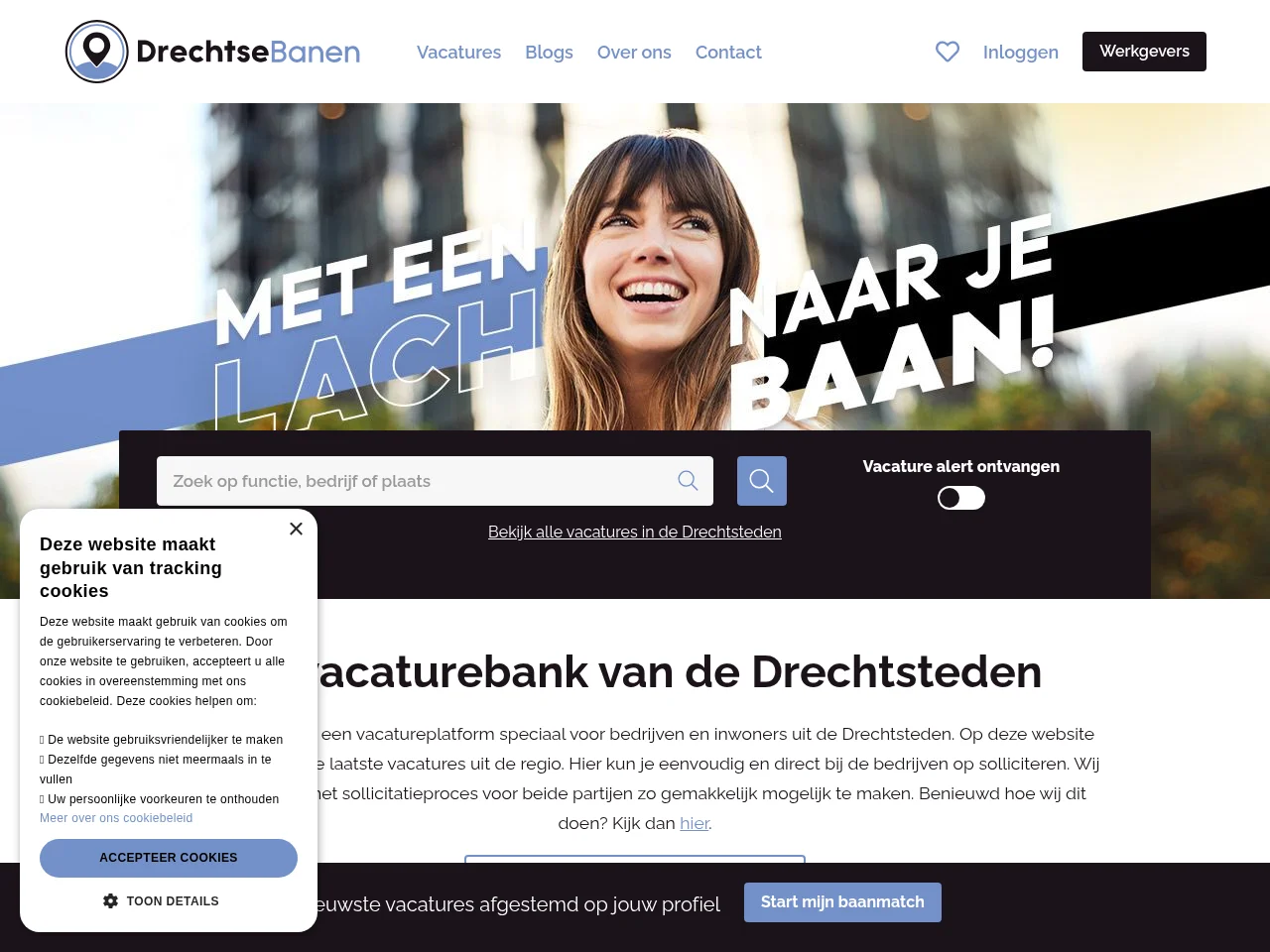 DrechtseBanen screenshot DrechtseBanen job board platform screenshot showing job search interface