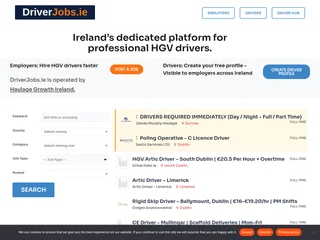 DriverJobs.ie platform preview