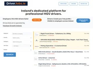 DriverJobs.ie screenshot preview DriverJobs.ie screenshot preview