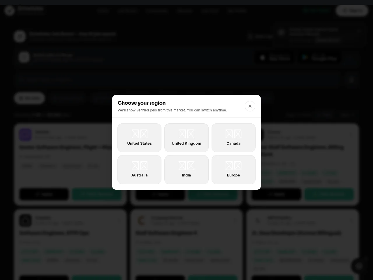 Drivetube job board platform screenshot showing job search interface