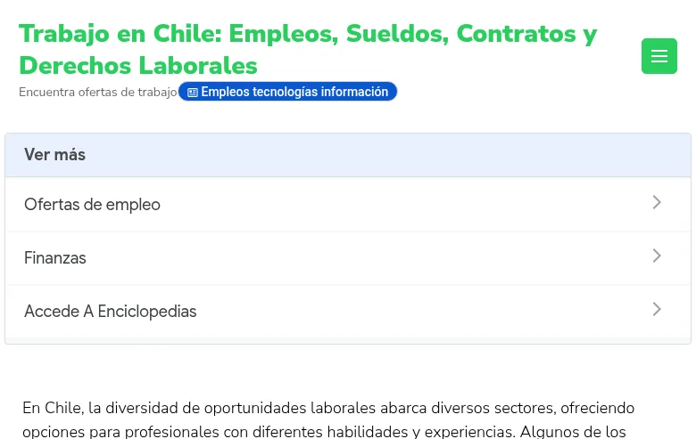dt.cl job board platform screenshot showing job search interface