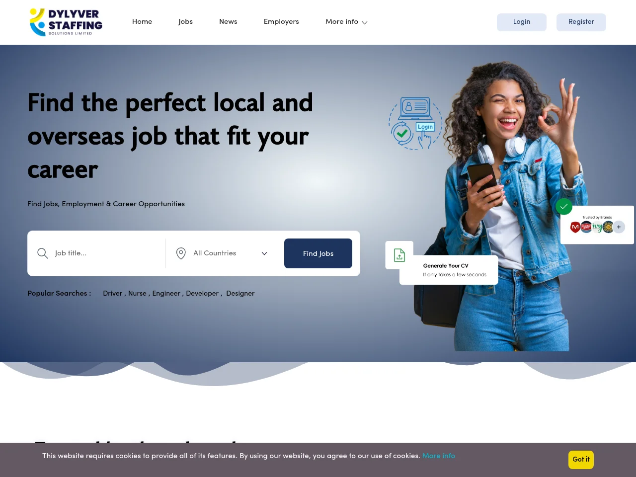 DYLYVER Staffing Solutions Limited screenshot DYLYVER Staffing Solutions Limited website screenshot