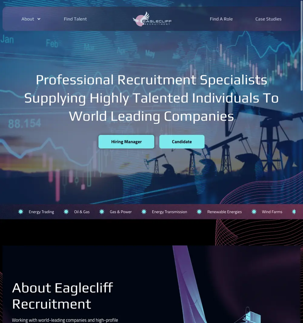 Eaglecliff job board platform screenshot showing job search interface