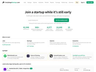 Early Stage Startups platform preview