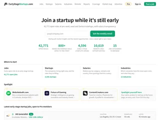 Early Stage Startups screenshot preview