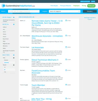 EasternMaineHelpWanted.com platform preview