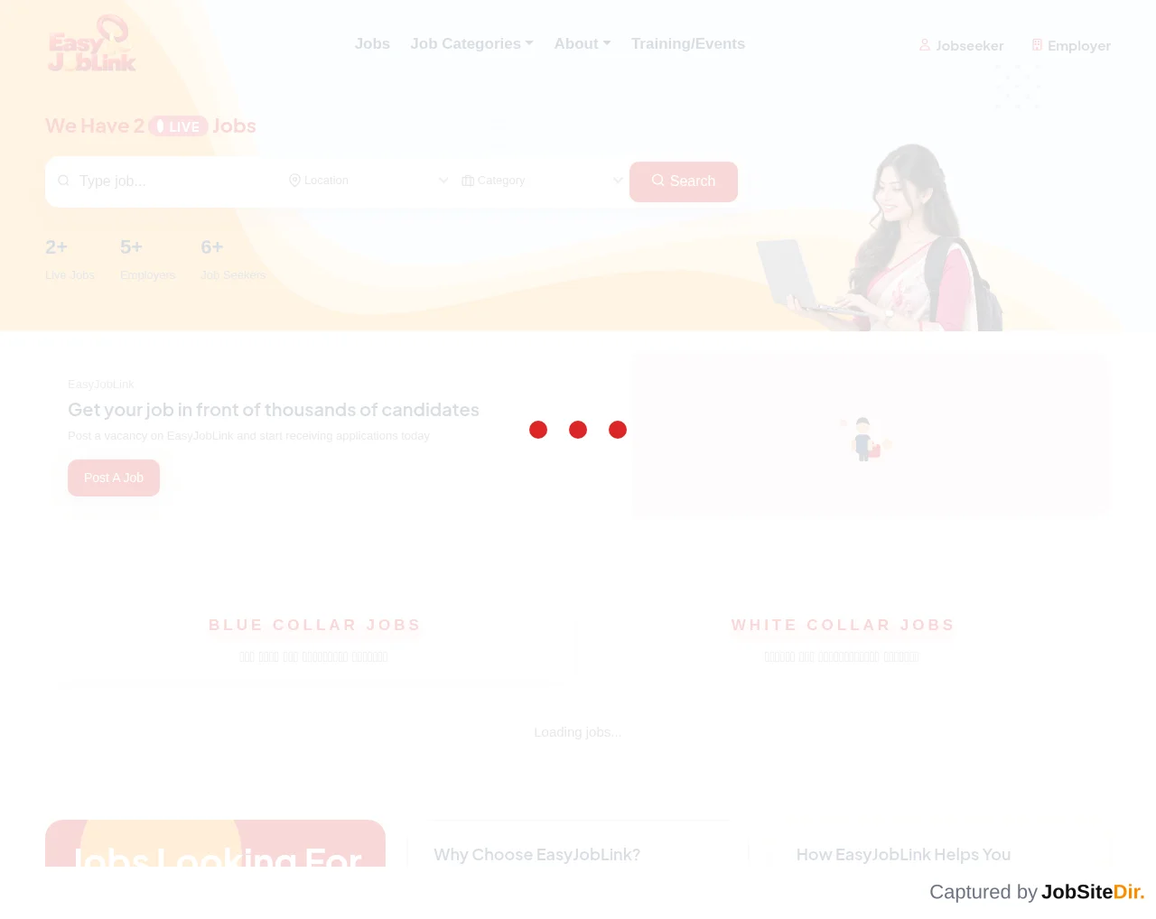 EasyJobLink screenshot EasyJobLink website screenshot