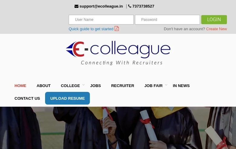 eColleague.in screenshot eColleague.in job board platform screenshot showing job search interface
