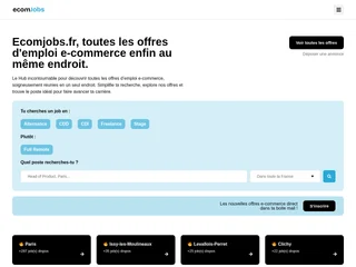 EcomJobs platform preview EcomJobs platform preview