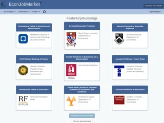 EJM - Econ Job Market screenshot preview EJM - Econ Job Market screenshot preview