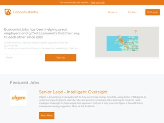 EconomistJobs platform preview EconomistJobs platform preview