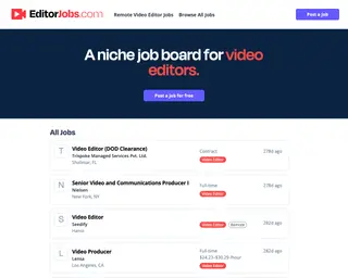 EditorJobs.com platform preview