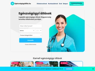 Egészségügyiállás.hu screenshot preview Egészségügyiállás.hu screenshot preview