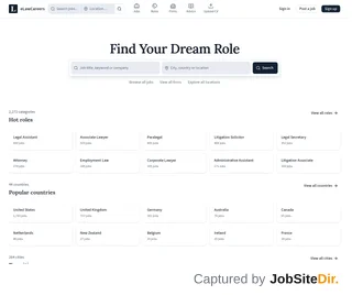 eLawCareers platform preview