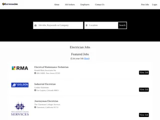 ElectricianJobs.com platform preview