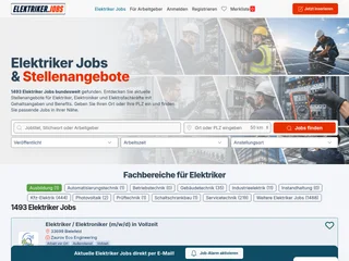 Elektriker.jobs platform preview Elektriker.jobs platform preview