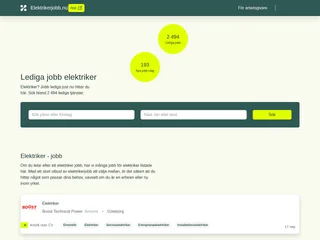 Elektrikerjobb.nu screenshot preview