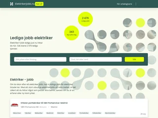 Elektrikerjobb.nu platform preview Elektrikerjobb.nu platform preview