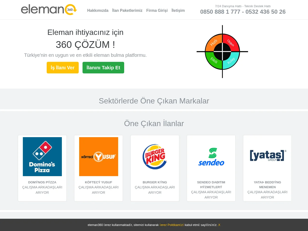 Eleman360 screenshot Eleman360 job board platform screenshot showing job search interface