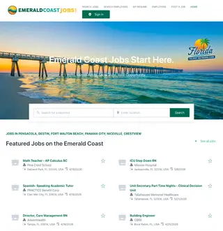 Emerald Coast Jobs platform preview