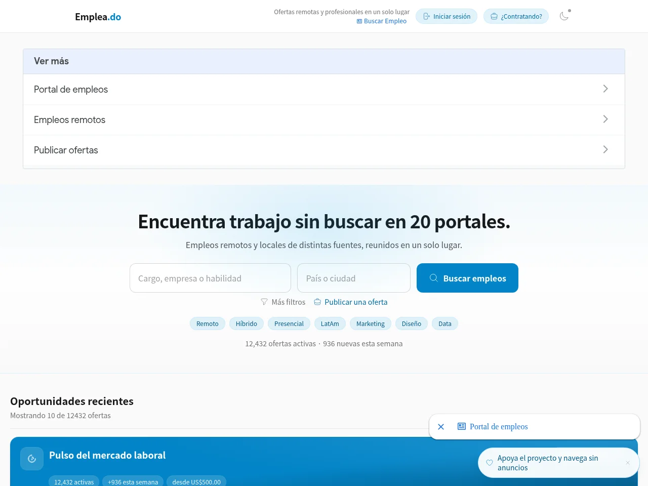 Emplea.do screenshot Emplea.do website screenshot