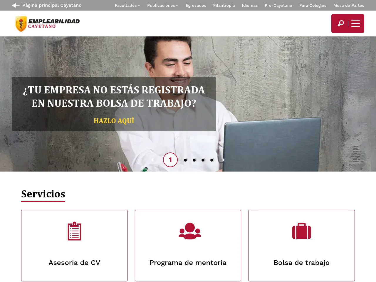 Empleabilidad Cayetano screenshot Empleabilidad Cayetano website screenshot