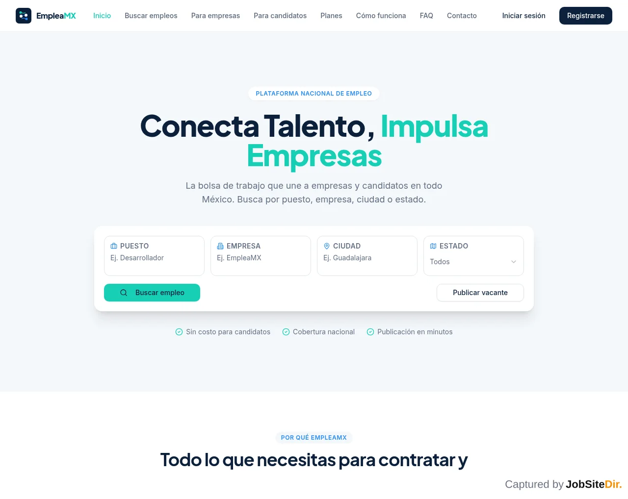 EmpleaMX website screenshot