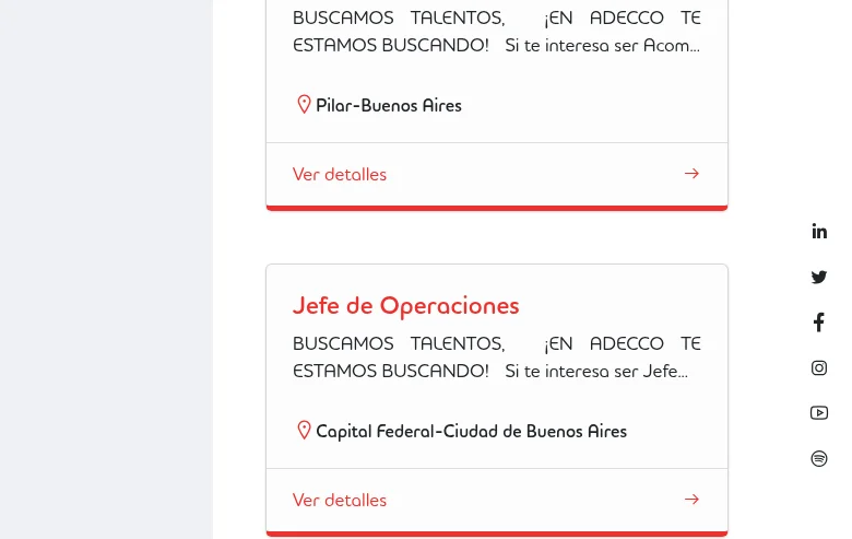 Adecco Job Board job board platform screenshot showing job search interface