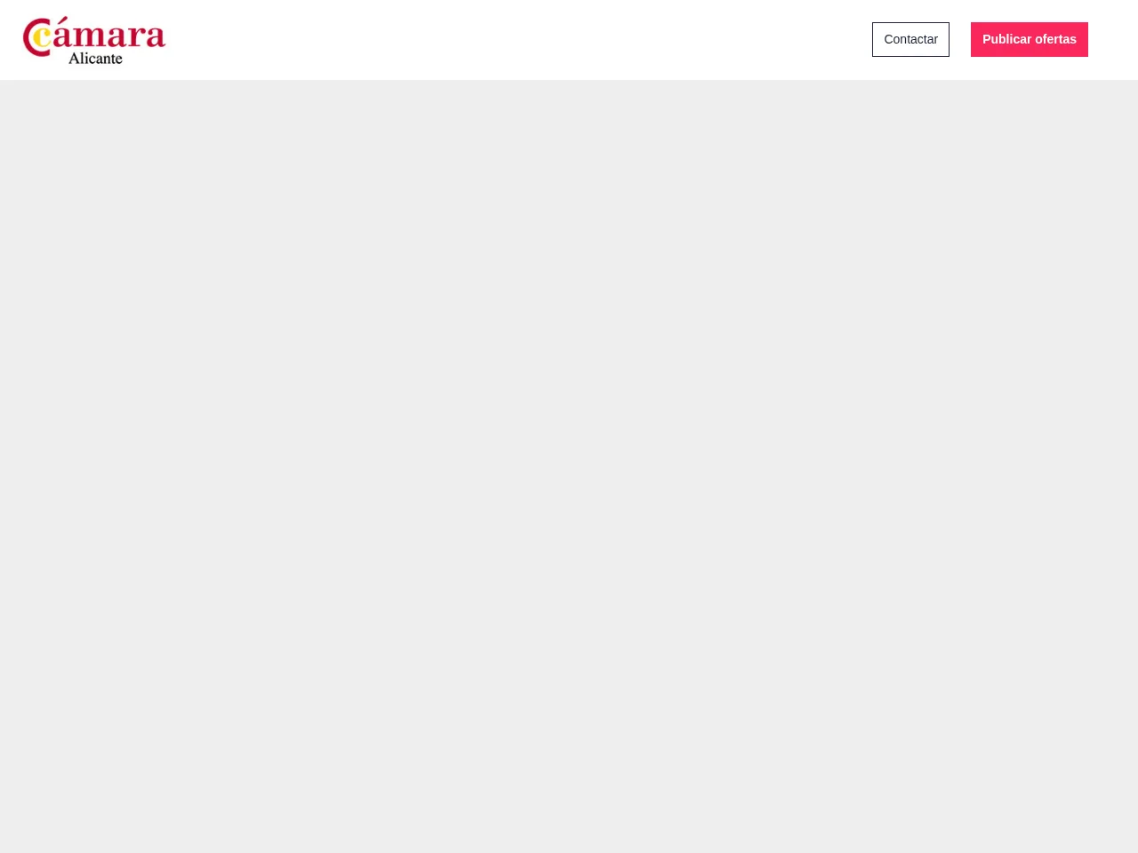 Cámara de Alicante Empleo website screenshot
