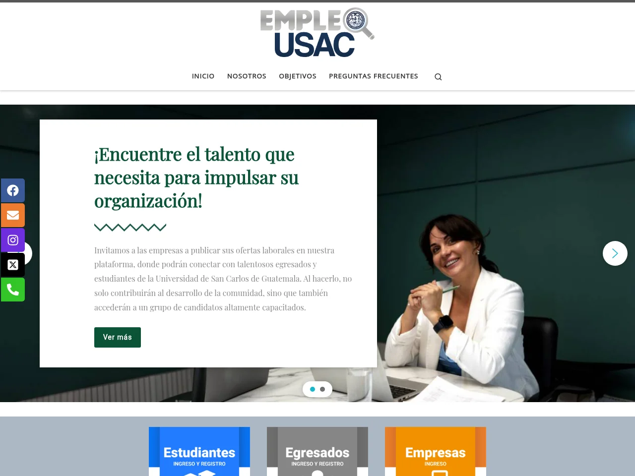 EMPLEO USAC screenshot EMPLEO USAC website screenshot