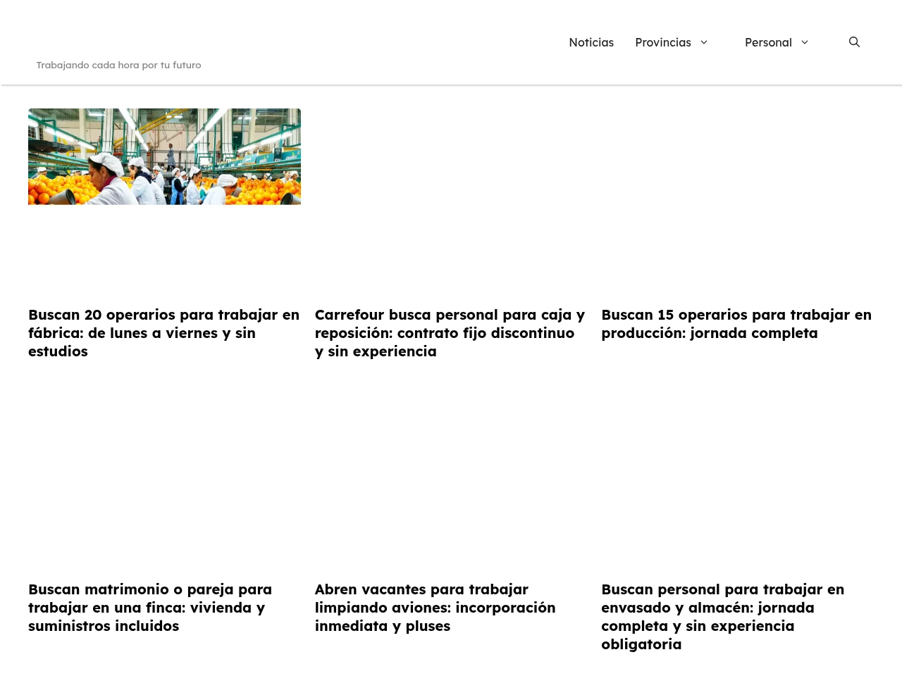 Empleo24h job board platform screenshot showing job search interface
