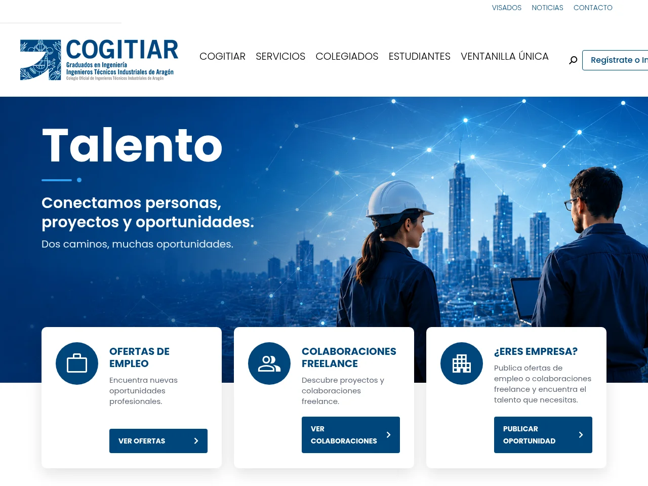 COGITIAR job board platform screenshot showing job search interface