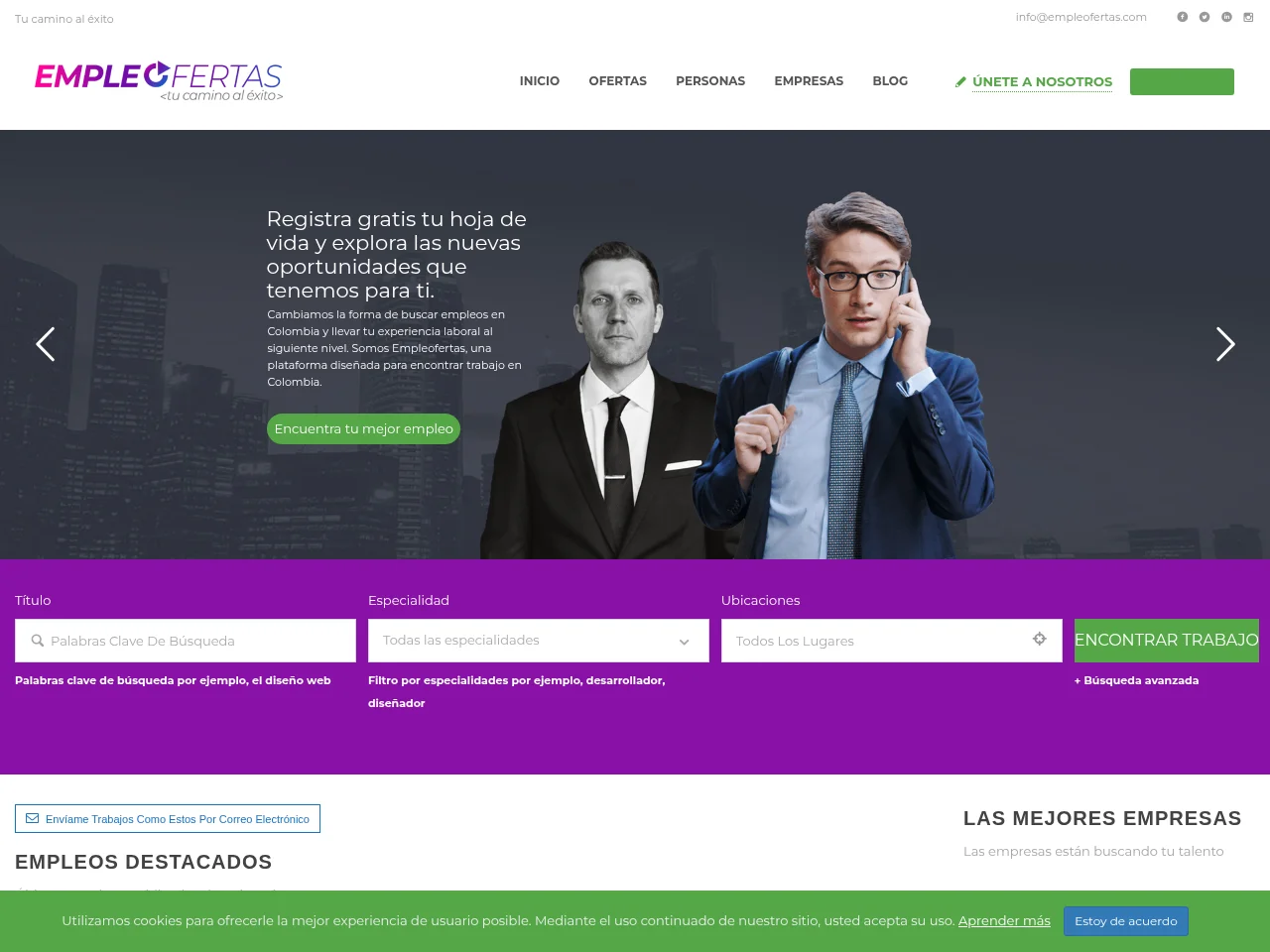 Empleofertas website screenshot