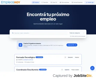 EmpleosHOY platform preview EmpleosHOY platform preview
