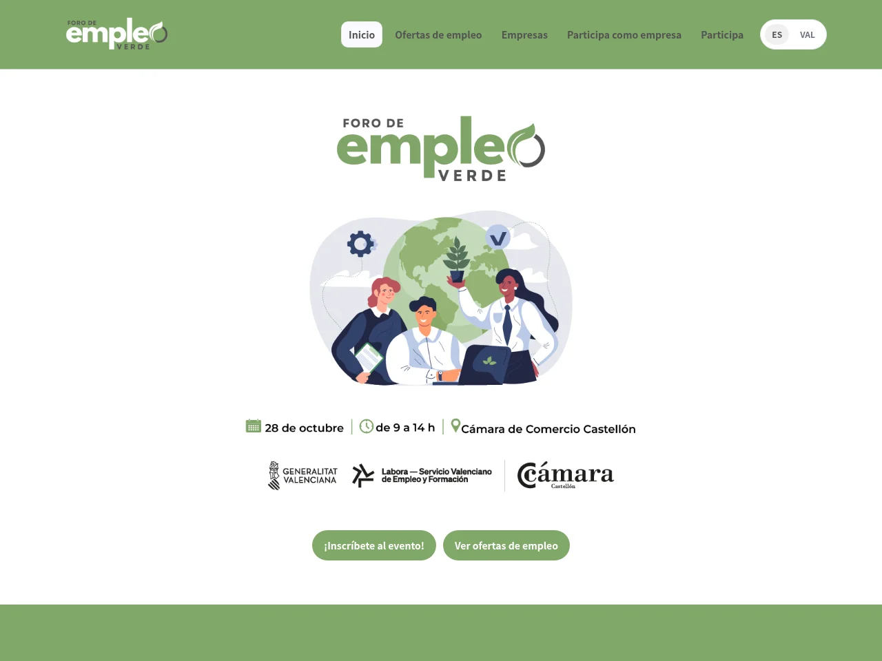 Empleo Verde Castellón screenshot Empleo Verde Castellón website screenshot