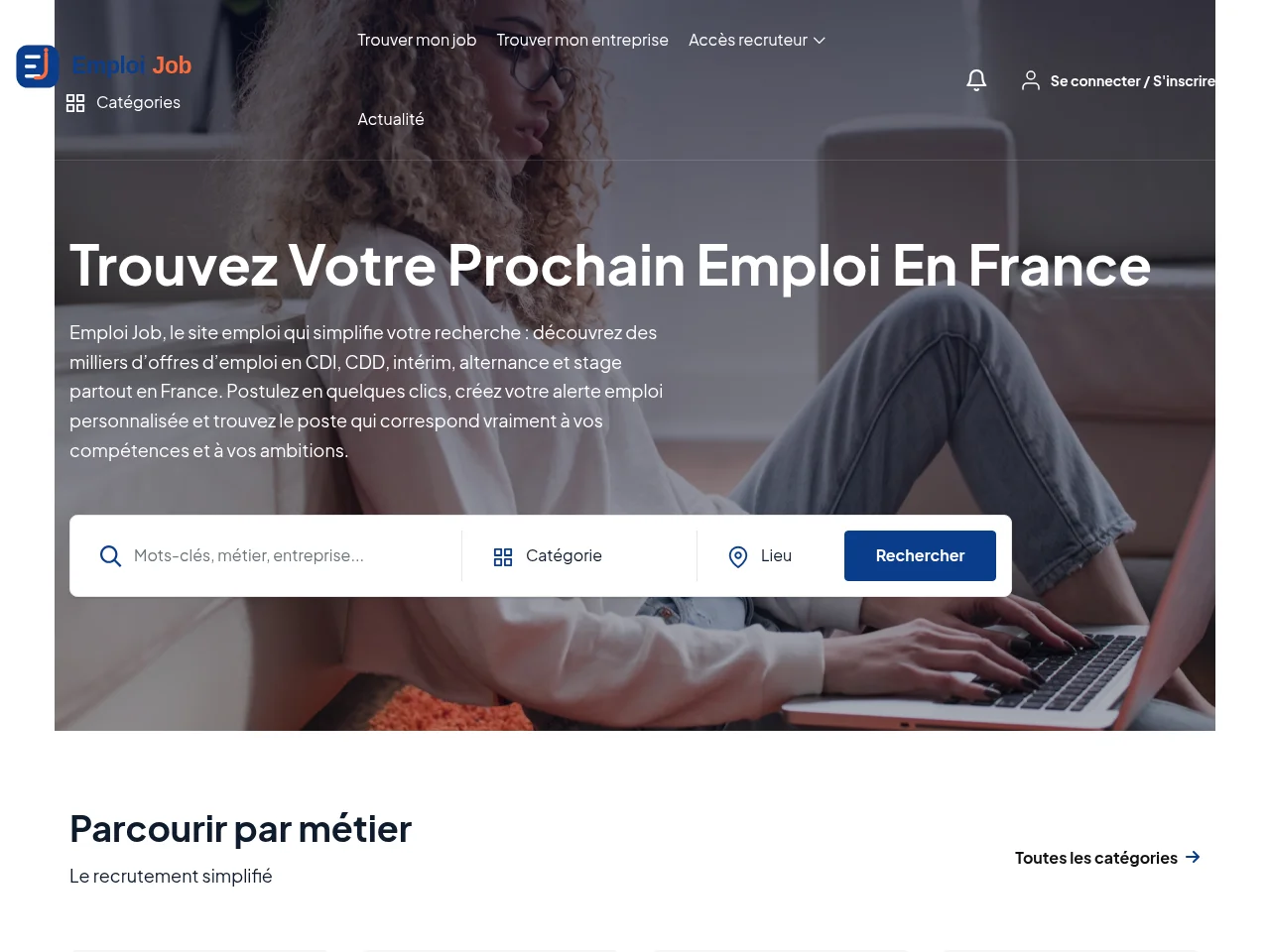 Emploi Job screenshot Emploi Job job board platform screenshot showing job search interface
