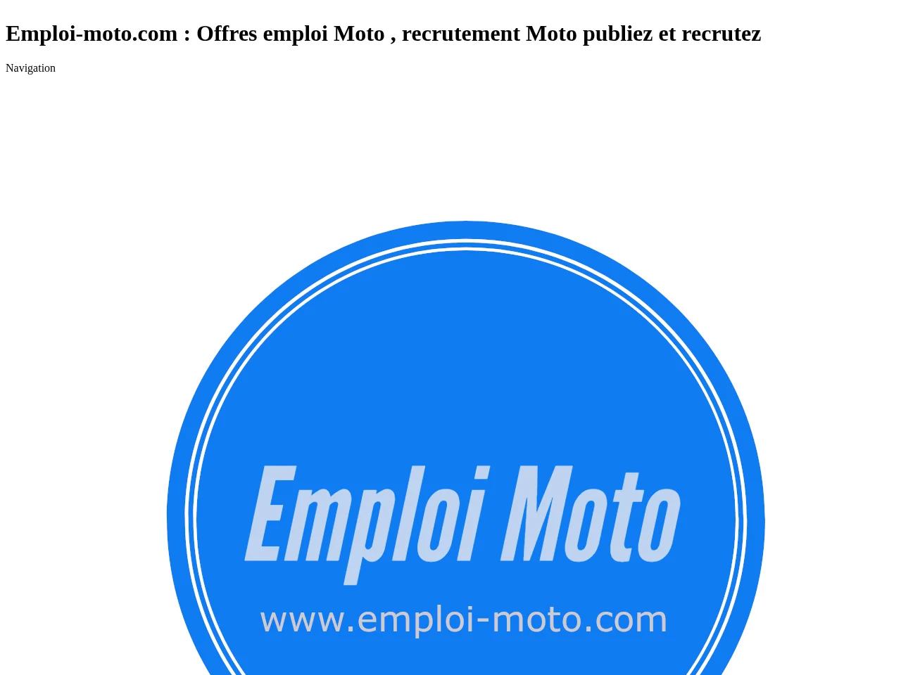 Emploi Moto job board platform screenshot showing job search interface
