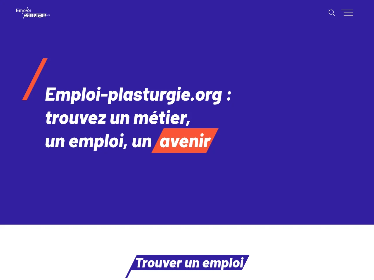Emploi-Plasturgie.org job board platform screenshot showing job search interface