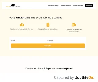 Plateforme Emploi - Ecoles Libres platform preview