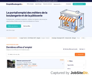 EmploiBoulangerie.fr platform preview EmploiBoulangerie.fr platform preview