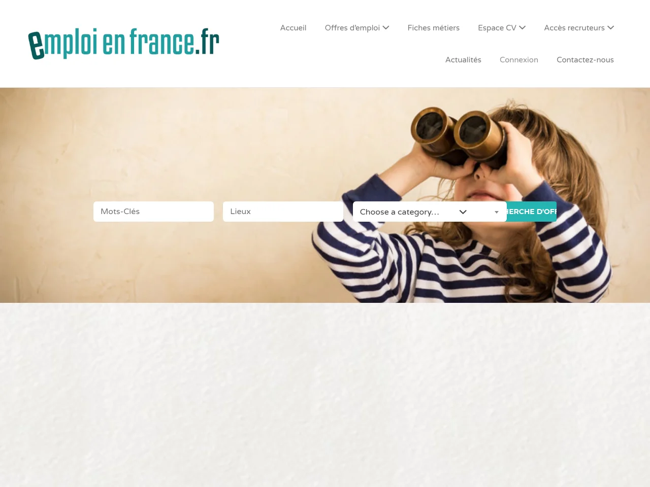 Emploi En France screenshot Emploi En France job board platform screenshot showing job search interface