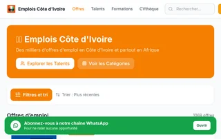 Emplois Côte d'Ivoire screenshot preview Emplois Côte d'Ivoire screenshot preview
