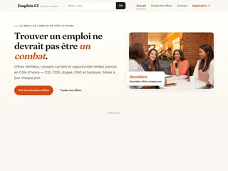 Emplois Côte d'Ivoire platform preview