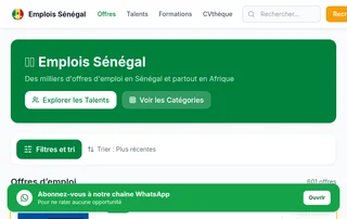 Emplois Sénégal screenshot preview Emplois Sénégal screenshot preview