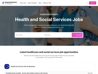 Emplois Santé platform preview Emplois Santé platform preview