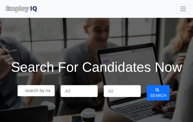 EmployIQ job board platform screenshot showing job search interface